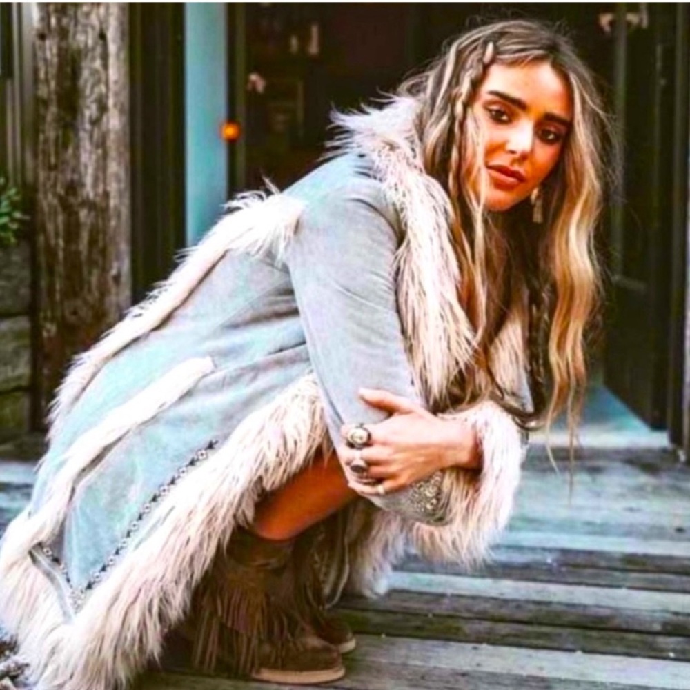 Spell & the Gypsy Collective Joplin Coat in Powder Blue